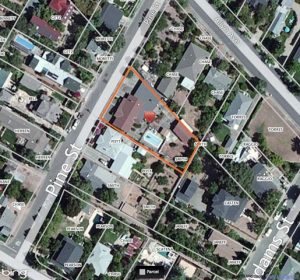 1837 Pine Neighbor Aerial Map Outline